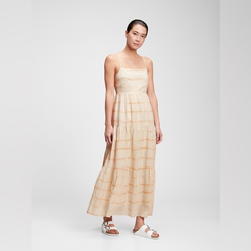 Gap Square-Neck Maxi Tiered Dress